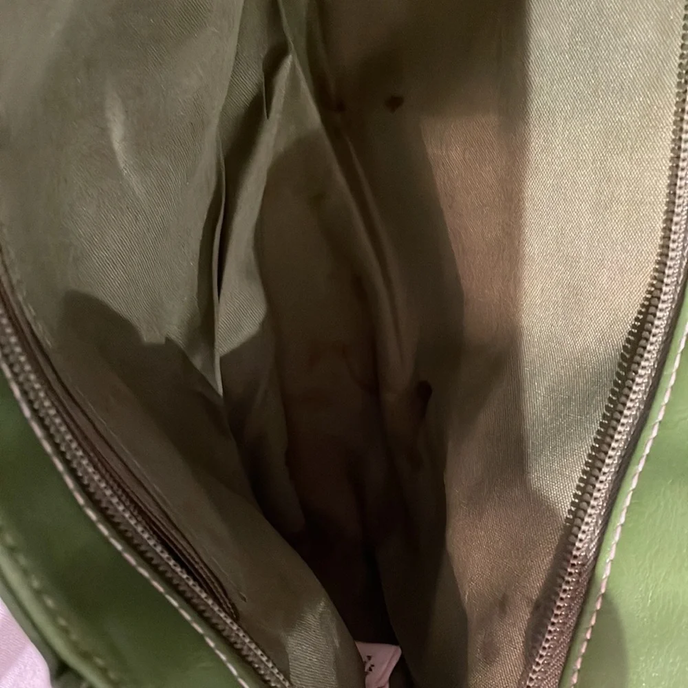 This is a beautiful green and gold mini Mcklien bag - Picture 2 of 10